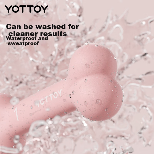 Гантели Yottoy с покрытием для домашнего фитнеса и использования в общежитиях, пара, цельнолитые чугунные гири, небесно-голубые, 1 кг. - изображение 10