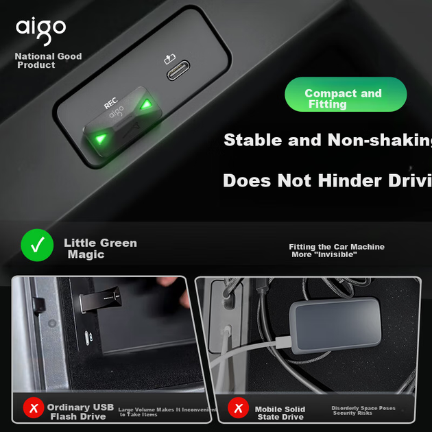 Автомобильная флешка Aigo 128 ГБ USB 3.2 Type-C для видеорегистратора, Xiaolvmo с режимом охраны и циклической записью, автомобильный телефон-компьютер, универсальный USB-накопитель с разъемом C. - Фото 7 Автомобильная флешка Aigo 128 ГБ USB 3.2 Type-C для видеорегистратора, Xiaolvmo с режимом охраны и циклической записью, автомобильный телефон-компьютер, универсальный USB-накопитель с разъемом C. - изображение 7