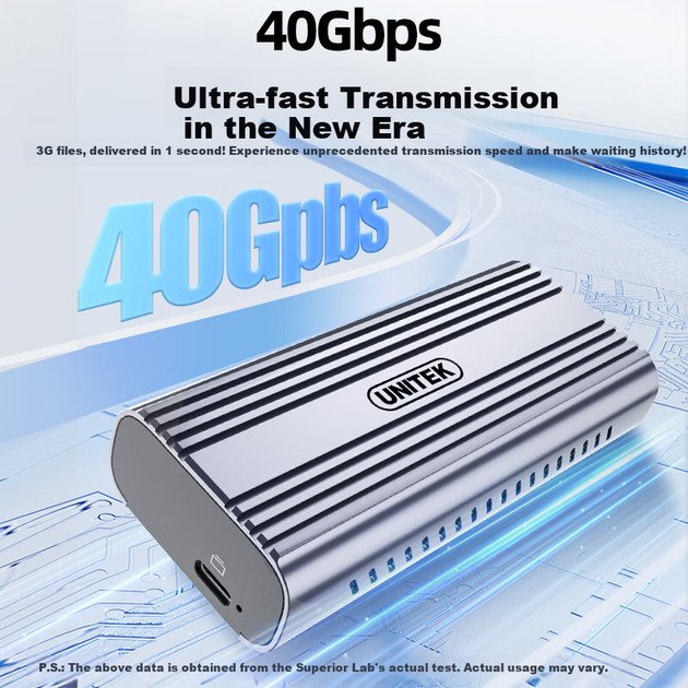 Корпус для жесткого диска UNITEK 40 Гбит/с M.2 NVMe, портативный корпус для SSD, совместимый с Thunderbolt 5/4, высокоскоростной корпус для SSD для Macmini, внешний корпус для чтения и записи SSD S226A - Фото 4 Корпус для жесткого диска UNITEK 40 Гбит/с M.2 NVMe, портативный корпус для SSD, совместимый с Thunderbolt 5/4, высокоскоростной корпус для SSD для Macmini, внешний корпус для чтения и записи SSD S226A - изображение 4
