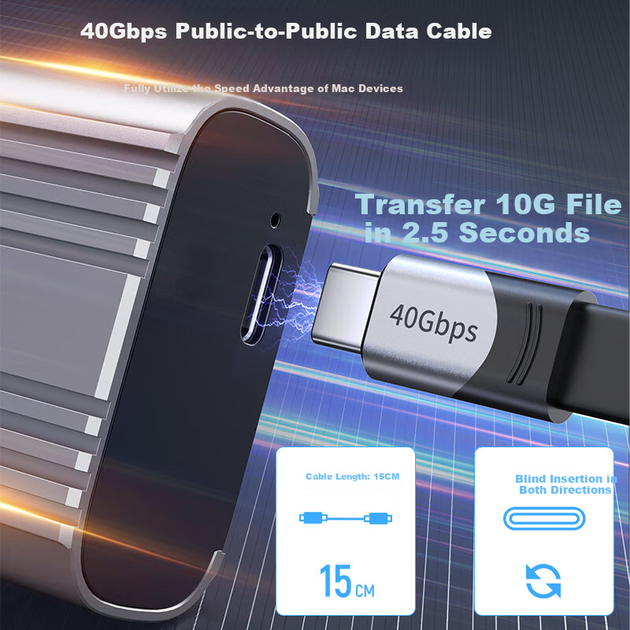 Корпус для жесткого диска UNITEK 40 Гбит/с M.2 NVMe, портативный корпус для SSD, совместимый с Thunderbolt 5/4, высокоскоростной корпус для SSD для Macmini, внешний корпус для чтения и записи SSD S226A - Фото 8 Корпус для жесткого диска UNITEK 40 Гбит/с M.2 NVMe, портативный корпус для SSD, совместимый с Thunderbolt 5/4, высокоскоростной корпус для SSD для Macmini, внешний корпус для чтения и записи SSD S226A - изображение 8