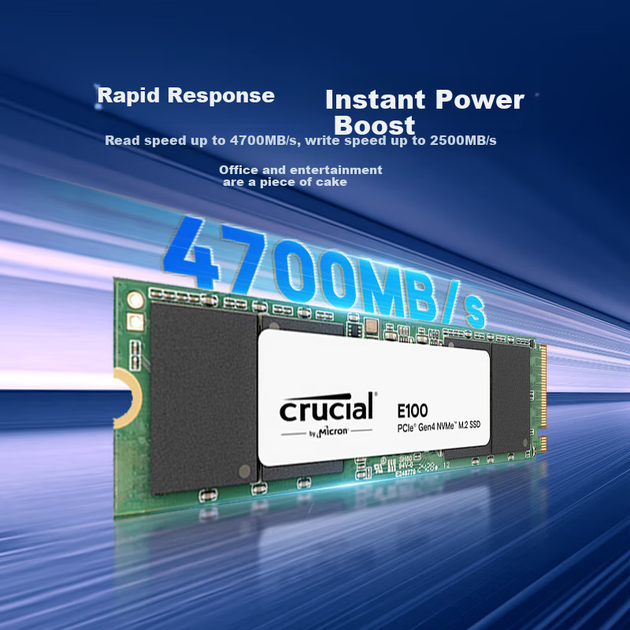 SSD диск Crucial E100 480GB M.2 2280 NVMe PCIe 4.0 x4 (CT480E100SSD8) - зображення 4
