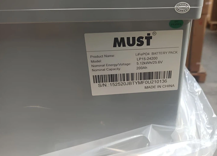Акумулятор літій-залізо-фосфатний MUST LiFePO4 LP1500-24200 24V 200Ah - зображення 2