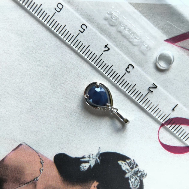 Серебряная подвеска с сапфиром 1.355ct (2214014) - изображение 4
