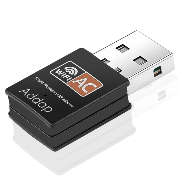 Двохдіапазонний WiFi адаптер USB Addap UWA-01 2,4 ГГц/5 ГГц 600 Мбіт/с - Фото 3 Двохдіапазонний WiFi адаптер USB Addap UWA-01 2,4 ГГц/5 ГГц 600 Мбіт/с - зображення 3