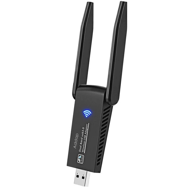 Двохдіапазонний USB Wi-Fi адаптер Addap UWA-05 1300 Mbps пластиковий - Фото 13 Двохдіапазонний USB Wi-Fi адаптер Addap UWA-05 1300 Mbps пластиковий - зображення 13