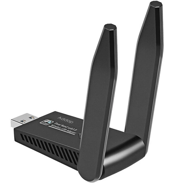 Двохдіапазонний USB Wi-Fi адаптер Addap UWA-05 1300 Mbps пластиковий - Фото 14 Двохдіапазонний USB Wi-Fi адаптер Addap UWA-05 1300 Mbps пластиковий - зображення 14