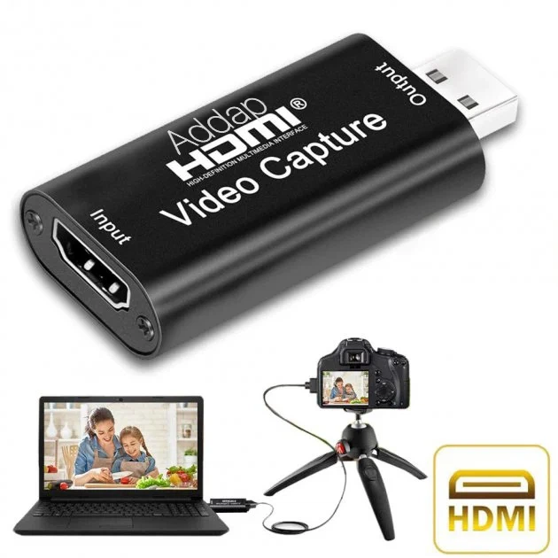 Внешняя карта видеозахвата HDMI-USB 2.0 4К анодированный алюминий черный - Фото 11 Внешняя карта видеозахвата HDMI-USB 2.0 4К анодированный алюминий черный - изображение 11