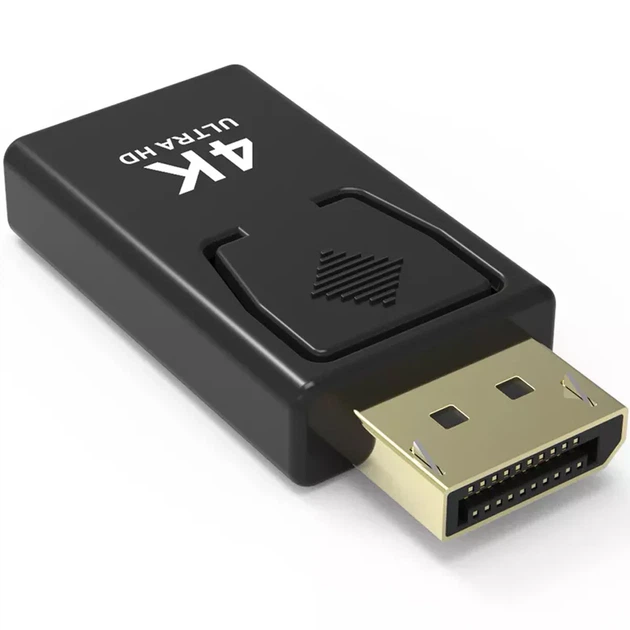 Адаптер DisplayPort Male to HDMI Female 4K Пластик - Фото 2 Адаптер DisplayPort Male to HDMI Female 4K Пластик - изображение 2