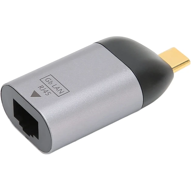 Зовнішня мережна карта Type-C to RJ45 Ethernet Addap UC2RJ45-01 1000 Мбіт/с алюмінієва - Фото 13 Зовнішня мережна карта Type-C to RJ45 Ethernet Addap UC2RJ45-01 1000 Мбіт/с алюмінієва - зображення 13