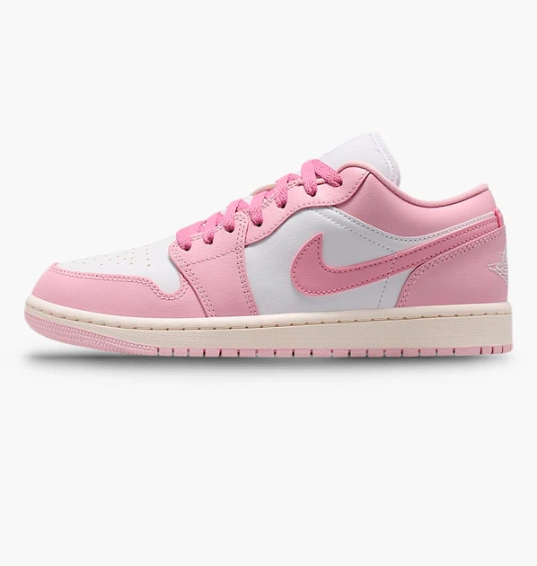 Кроссовки Air Jordan 1 Low White/Pink DC0774-607 38.5 - Фото 1 Кроссовки Air Jordan 1 Low White/Pink DC0774-607 38.5 - изображение 1