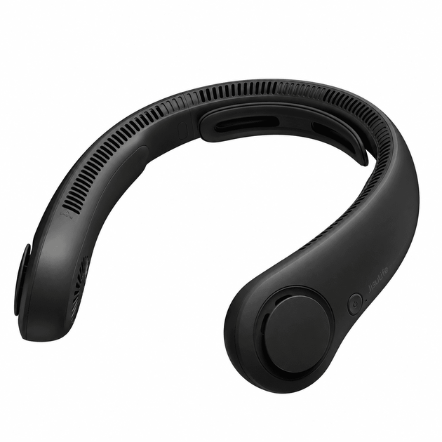 Вентилятор на шию JisuLife Neck Fan Life4 портативний, Type-C, 5000 mAh - Чорний - зображення 2