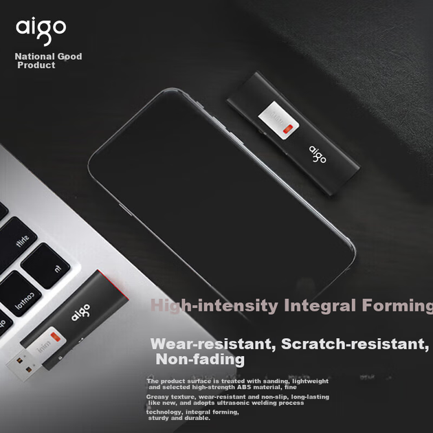 Флеш-накопитель Aigo 64 ГБ USB 2.0 L8202 с защитой от записи, черный, антивирусом и защитой от удаления файлов. - изображение 4