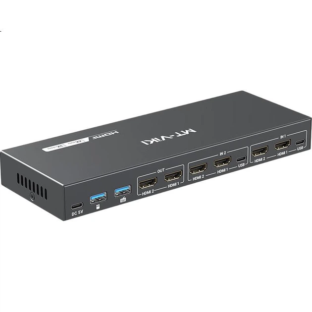 KVM-перемикач MT-Viki MT-KH22S 2-портовий HDMI 4K 2x2 - Фото 1 KVM-перемикач MT-Viki MT-KH22S 2-портовий HDMI 4K 2x2 - зображення 1