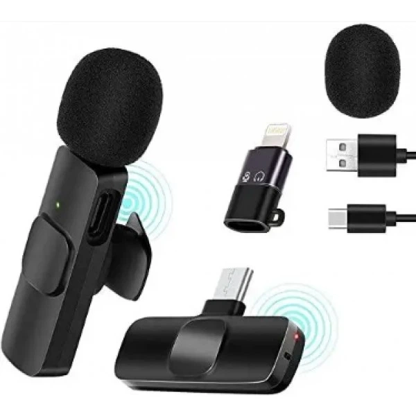Петличный беспроводной микрофон K8 для смартфона iPhone / Android Type-C, мини микрофон для блогера, записи видео, стриминга, TikTok, YouTube, с шумоподавлением - изображение 4