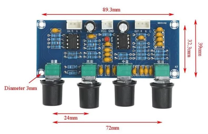Темброблок XH-A901 (NE5532) - Фото 2 Темброблок XH-A901 (NE5532) - изображение 2
