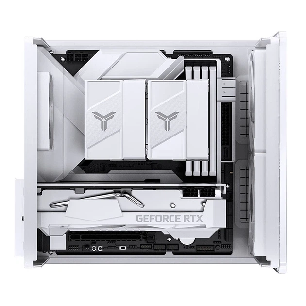 Корпус для настольного ПК JONSBO V12, белый, формат MATX, Type-C Gen2 10 Гбит/с, отделка орех, объем 23 л, блок питания ATX - Фото 10 Корпус для настольного ПК JONSBO V12, белый, формат MATX, Type-C Gen2 10 Гбит/с, отделка орех, объем 23 л, блок питания ATX - изображение 10