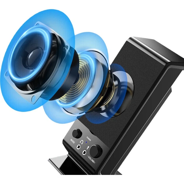 Колонка Saida SADA V-112 компьютерная настольная USB с микрофоном и усилением басов - изображение 3
