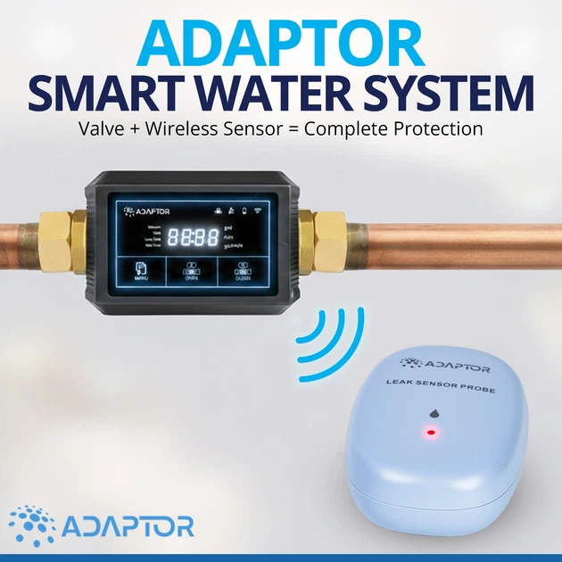 Розумний клапан перекриття води Adaptor ADP-ZL6 із захистом за протоком та вбудованим акумулятором (Wi-Fi + RF, 3/4") - Фото 3 Розумний клапан перекриття води Adaptor ADP-ZL6 із захистом за протоком та вбудованим акумулятором (Wi-Fi + RF, 3/4") - изображение 3