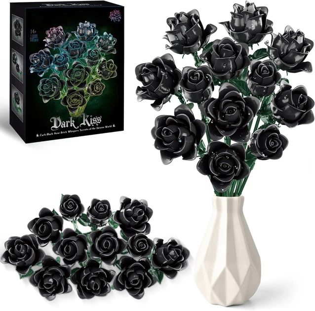 Конструктор «Темний Поцілунок» (Dark Kiss Black Roses) — Букет Чорних Троянд (585 деталей) - Фото 3 Конструктор «Темний Поцілунок» (Dark Kiss Black Roses) — Букет Чорних Троянд (585 деталей) - изображение 3