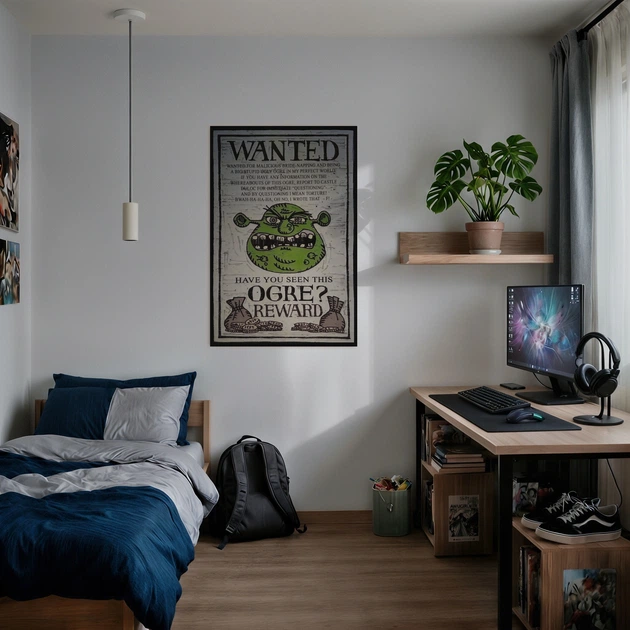 Постер Шрек, Shrek Wanted, декор комнаты подростка, A3 42×28 см (id7340) - изображение 2