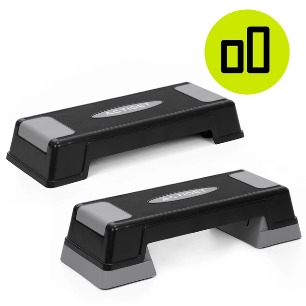 Степ-платформа 2-ступінчаста Actiget 73 х 28.5 х 12-17.5 см Black/Grey (ACT0120) - зображення 12