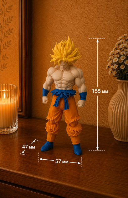 Фігурка Гоку Супер Саян (Super Saiyan Goku) з аніме Dragon Ball Z, колекційна статуетка - Фото 2 Фігурка Гоку Супер Саян (Super Saiyan Goku) з аніме Dragon Ball Z, колекційна статуетка - изображение 2
