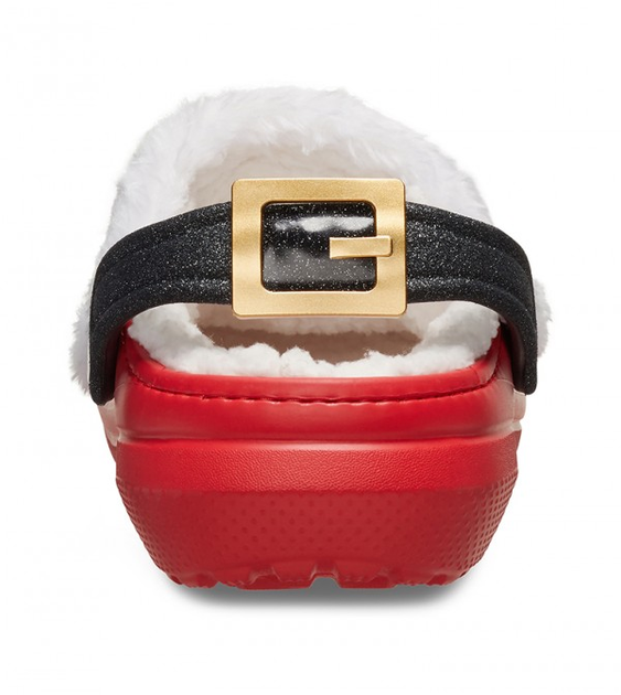 Дитячі крокси для дівчинки Crocs Classic Lined Santa Clog Varsity Red (27/28, червоний) - зображення 5