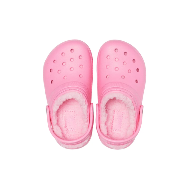 Дитячі крокси для дівчинки Crocs Classic Lined Pink (27/28, рожевий) - Фото 4 Дитячі крокси для дівчинки Crocs Classic Lined Pink (27/28, рожевий) - изображение 4
