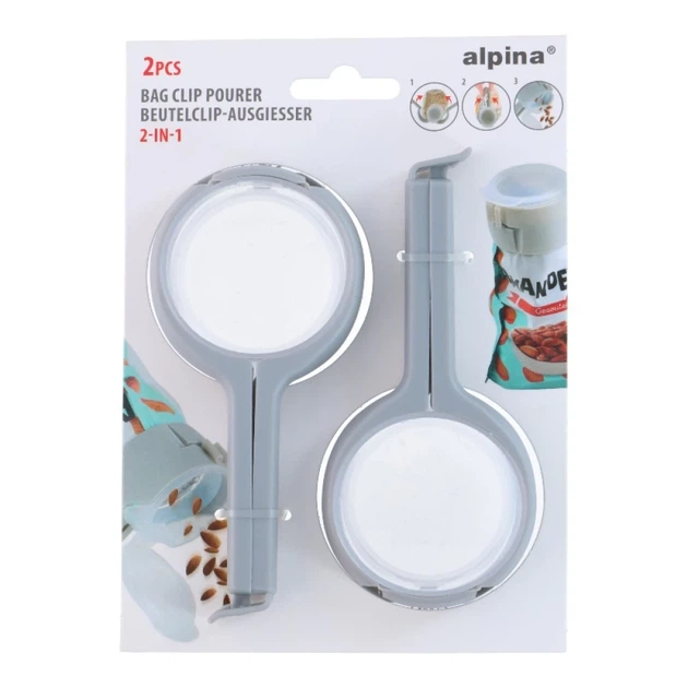 Клипсы Alpina 2в1 для пакетов с дозатором 2 шт (871125242134) - изображение 7