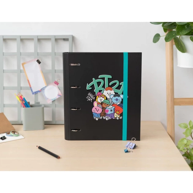 Сегрегатор A4 BT21 Street Mood 4 кільця з гумкою (CBK0104) - Фото 4 Сегрегатор A4 BT21 Street Mood 4 кільця з гумкою (CBK0104) - зображення 4