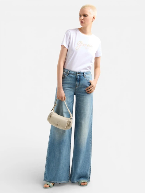 Футболка хлопковая женская Armani Exchange 869947799 XS Белая (1161075903) - Фото 3 Футболка хлопковая женская Armani Exchange 869947799 XS Белая (1161075903) - изображение 3