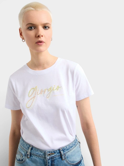 Футболка хлопковая женская Armani Exchange 869947799 XS Белая (1161075903) - Фото 4 Футболка хлопковая женская Armani Exchange 869947799 XS Белая (1161075903) - изображение 4