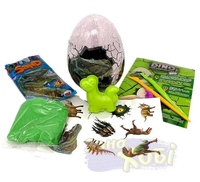 Набор для творчества Яйцо динозавра, раскопки 4-в-1 Dino Paleontology EGG (DP-03-01) (0010-1639) - изображение 2