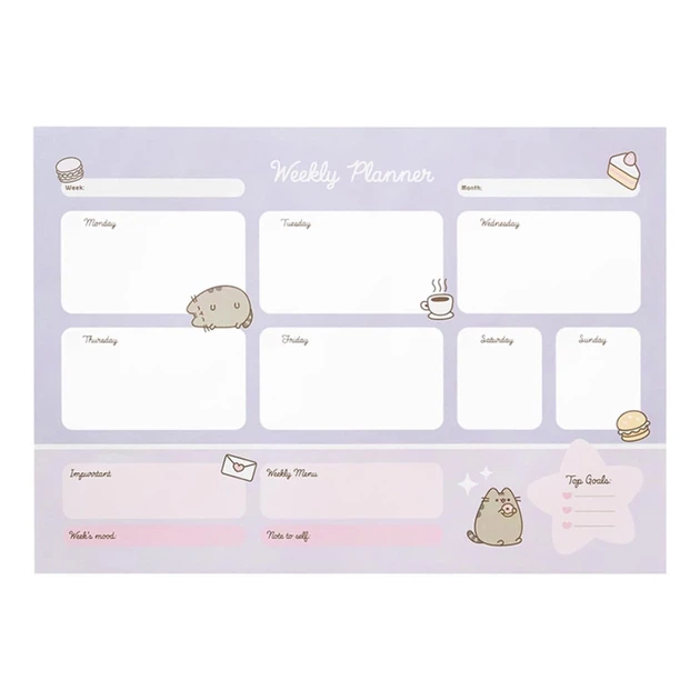 Планер недельный Pusheen Moments 54 страницы A3 (BPSA30037) - Фото 1 Планер недельный Pusheen Moments 54 страницы A3 (BPSA30037) - изображение 1