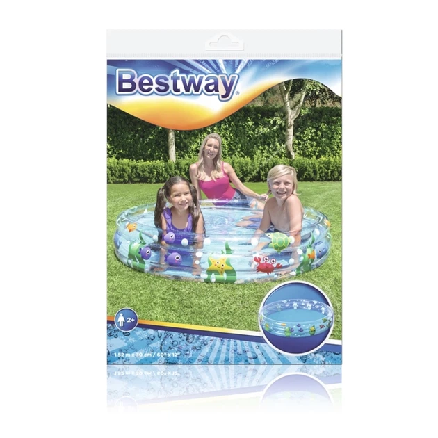 Бассейн надувной Bestway 152x30 см Transparent (6942138967999) - изображение 4
