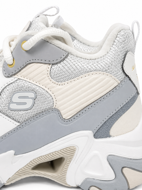Кроссовки женские Skechers Stamina V3 LD99 серо-белые 38 (24,5 см) (6942104142047) - Фото 4 Кроссовки женские Skechers Stamina V3 LD99 серо-белые 38 (24,5 см) (6942104142047) - изображение 4