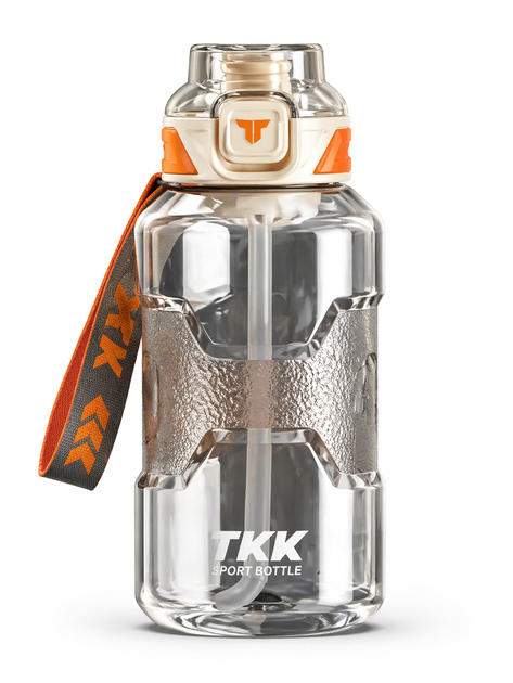 Спортивна пляшка TKK 1500 мл (1.5 л) — Біла Tritan BPA-free, ударостійка еко-пляшка з антиковзкою вставкою - Фото 1 Спортивна пляшка TKK 1500 мл (1.5 л) — Біла Tritan BPA-free, ударостійка еко-пляшка з антиковзкою вставкою - зображення 1