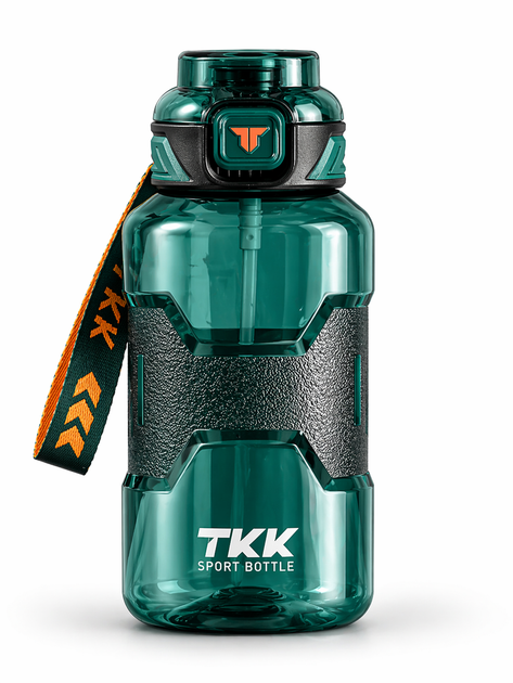 Спортивна пляшка TKK 1500 мл (1.5 л) — Зелена Tritan BPA-free, ударостійка еко-пляшка з антиковзкою вставкою - Фото 1 Спортивна пляшка TKK 1500 мл (1.5 л) — Зелена Tritan BPA-free, ударостійка еко-пляшка з антиковзкою вставкою - зображення 1
