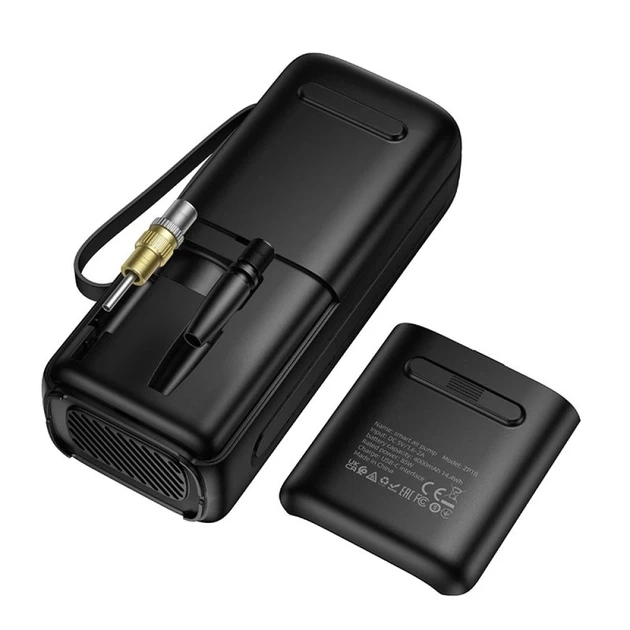 Компрессор автомобильный Hoco ZP18 беспроводной 4000mAh Black (6942007673303) - изображение 5