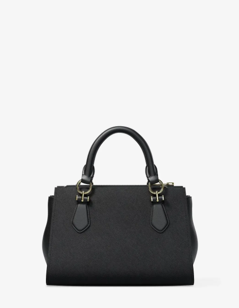 Сумка кросбоді MICHAEL KORS Marilyn Small Leather Satchel 35F5G6AM1L black чорна золотиста фурнітура - Фото 3 Сумка кросбоді MICHAEL KORS Marilyn Small Leather Satchel 35F5G6AM1L black чорна золотиста фурнітура - зображення 3