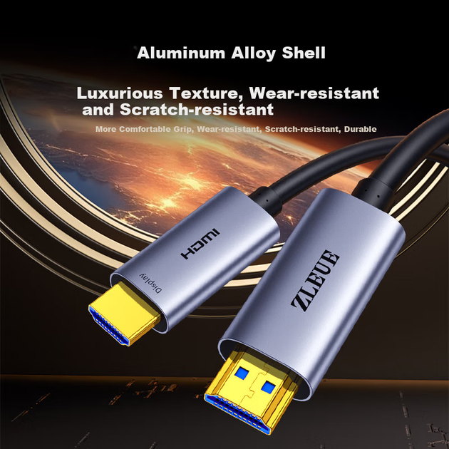 Кабель ZLEUE H103F HDMI - HDMI 2.1 8K/60 Гц 2 м - зображення 5