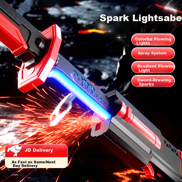 Меч Mbery Spark игрушечный светящийся для детей 3-6 лет, черный - Фото 1 Меч Mbery Spark игрушечный светящийся для детей 3-6 лет, черный - изображение 1