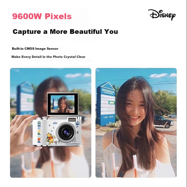 Детский цифровой фотоаппарат Disney CCD с откидным экраном для селфи - изображение 9