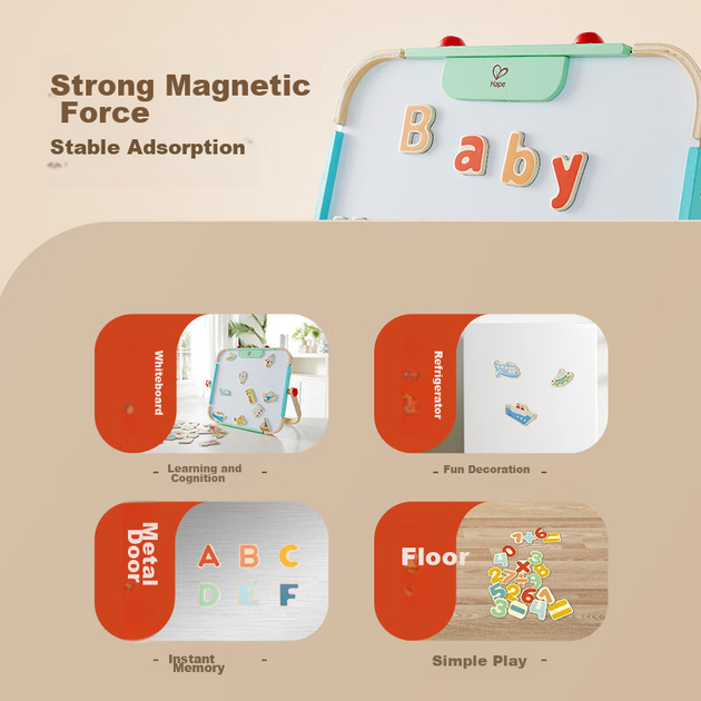 Hape (Германия) Магнитные наклейки для раннего развития детей, подарок на день рождения, креативные магниты на холодильник, магнитные буквы английского алфавита E2006 - изображение 8