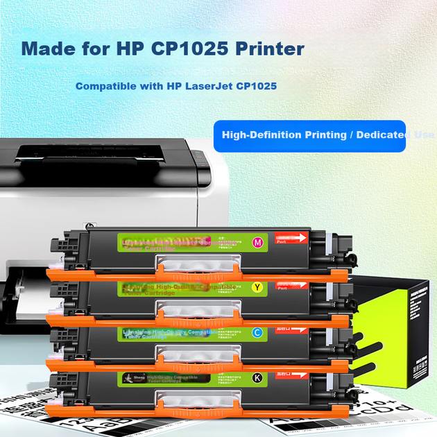 Тонер-картридж Liansheng CP1025 для HP LaserJet CP1025, чорний - Фото 5 Тонер-картридж Liansheng CP1025 для HP LaserJet CP1025, чорний - зображення 5
