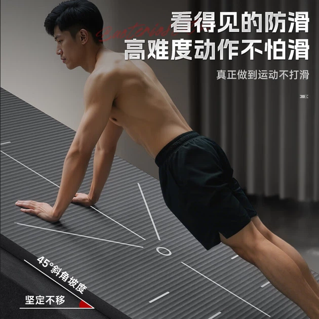 Коврик для йоги LI-NING, женский, утолщенный, нескользящий, антибактериальный, амортизирующий, шумоизолирующий, для дома и фитнеса - изображение 5