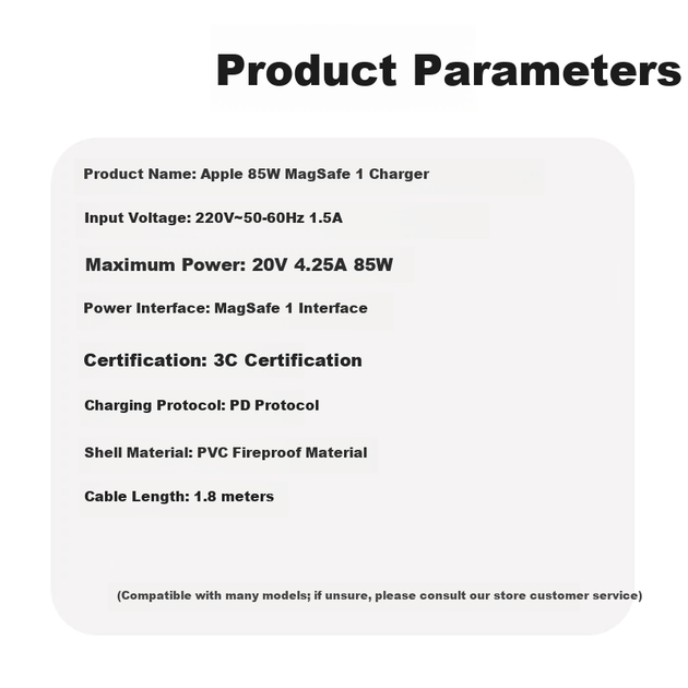 Блок живлення LVXIAO 85 Вт 18.5 В 4.6 А з L-подібним магнітним роз'ємом для MacBook Pro A1286, A1343, A1297 - зображення 6
