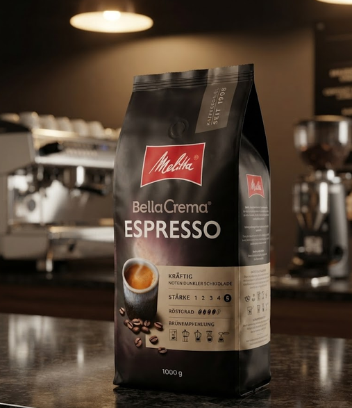 Кава в зернах Melitta BellaCrema Espresso 1 кг арабіка середнє обсмаження з пряним смаком та легкою кислинкою для кавомашини - Фото 6 Кава в зернах Melitta BellaCrema Espresso 1 кг арабіка середнє обсмаження з пряним смаком та легкою кислинкою для кавомашини - зображення 6
