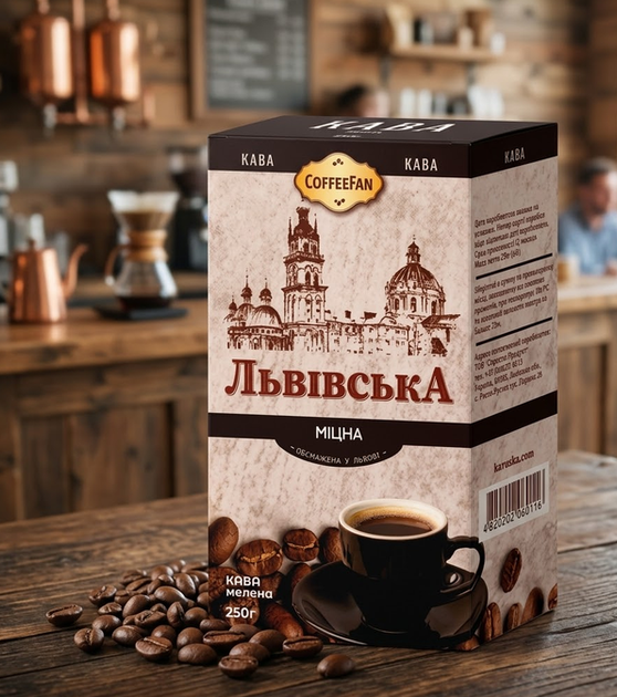Кава мелена Львівська Міцна 250 г натуральна обсмажена високий кофеїн без ароматизаторів - Фото 5 Кава мелена Львівська Міцна 250 г натуральна обсмажена високий кофеїн без ароматизаторів - зображення 5
