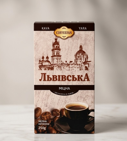 Кава мелена Львівська Міцна 250 г натуральна обсмажена високий кофеїн без ароматизаторів - Фото 6 Кава мелена Львівська Міцна 250 г натуральна обсмажена високий кофеїн без ароматизаторів - зображення 6